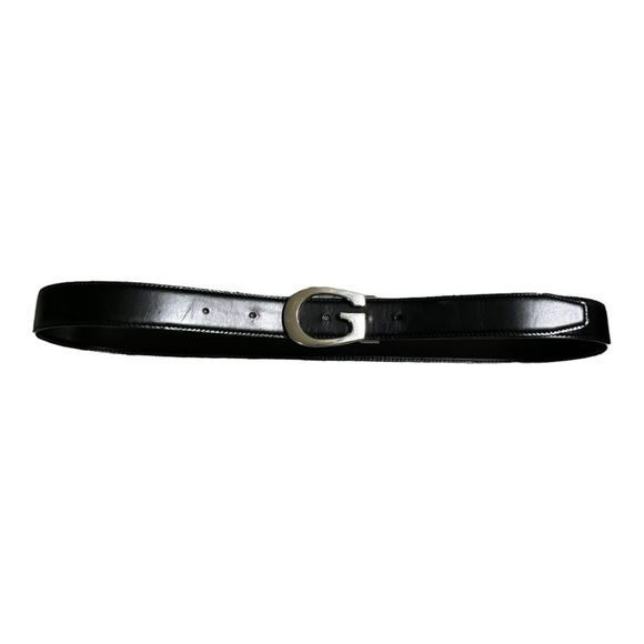 Gucci Belt Size Large Black Leather Belt with Silvertone Gucci / Single G Buckle - Picture 6 of 11